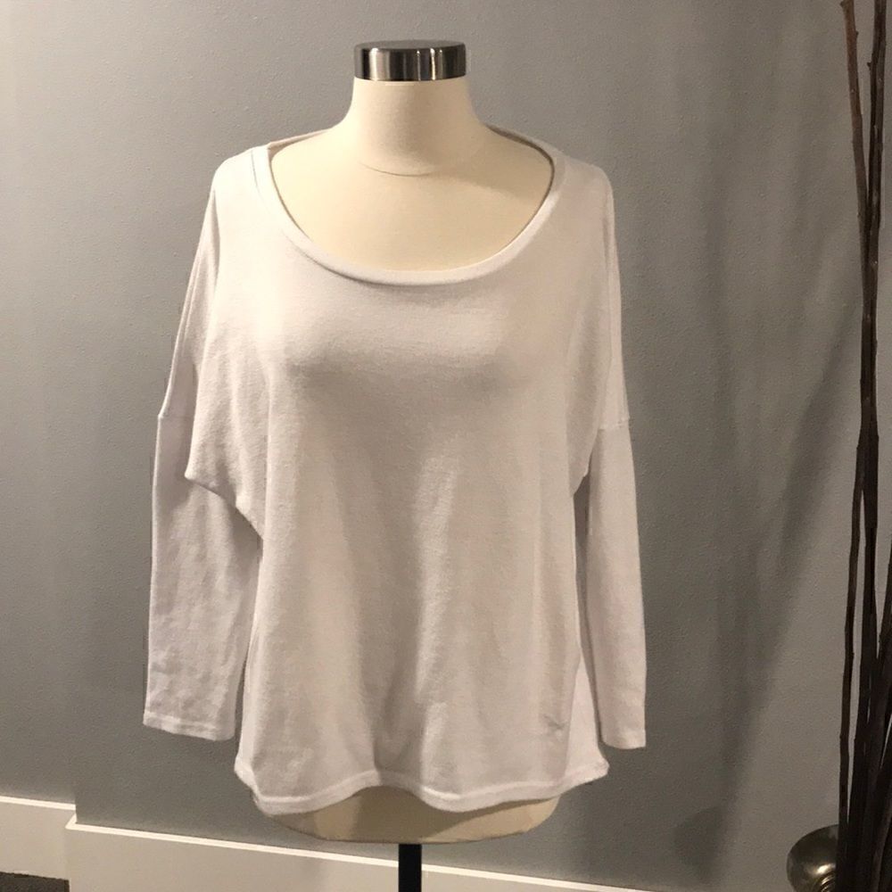 White Dolman long Sleeve Top